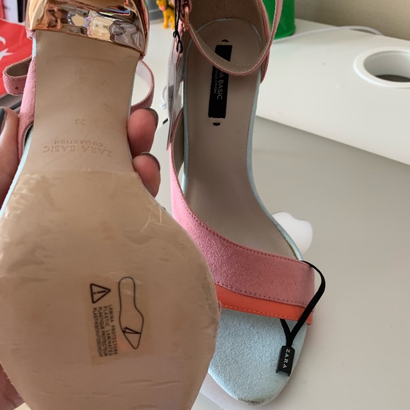 Zara Pink Gold heels NEW MOVING OUT - Picture 5 of 5